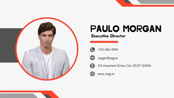 Red and White Business Card