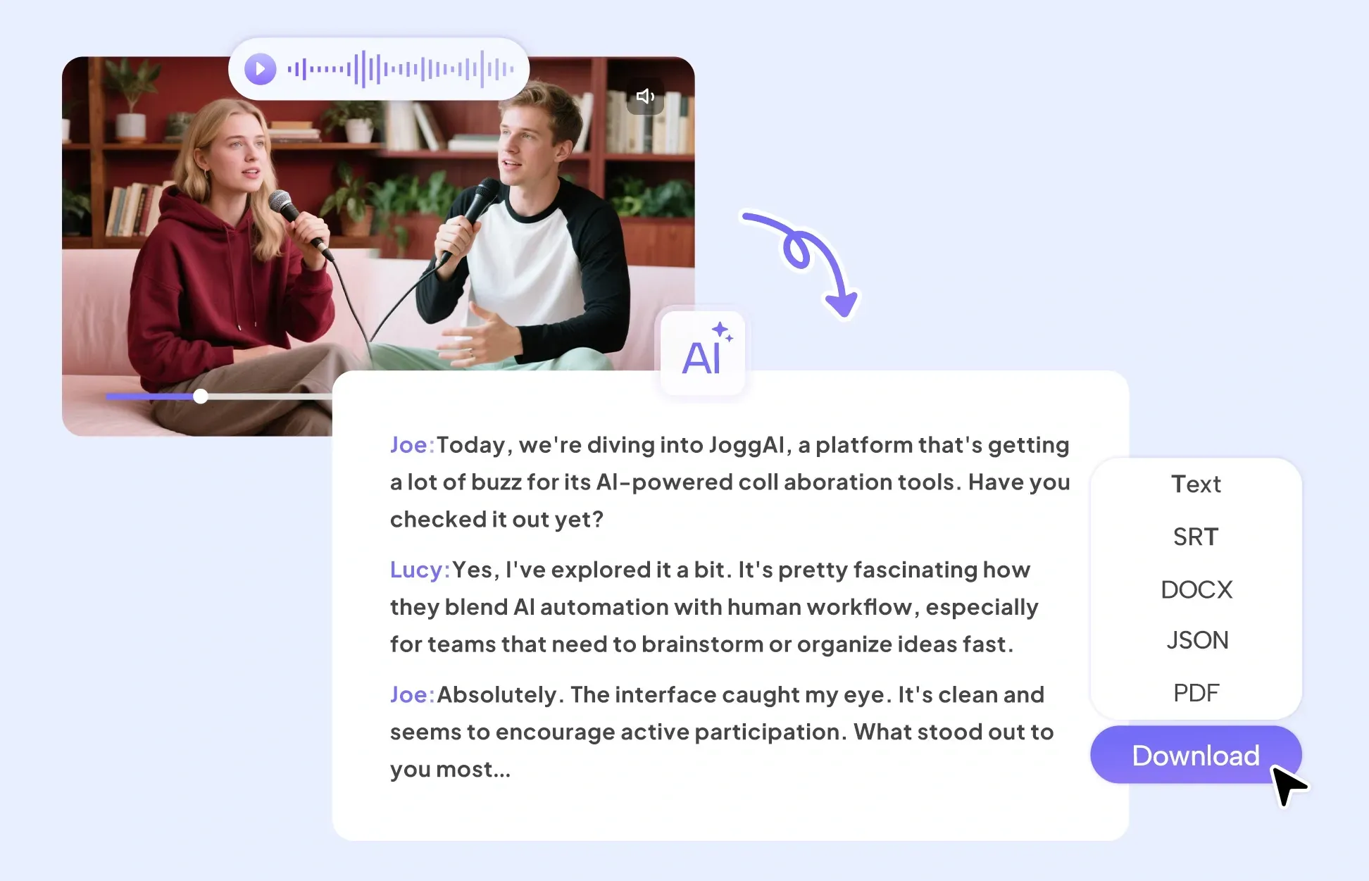 AI Podcast Transcript Generator