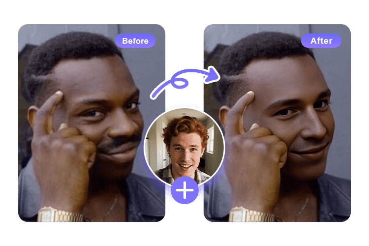 Meme face swap