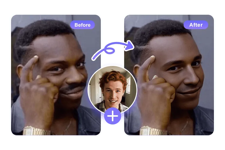 Meme face swap
