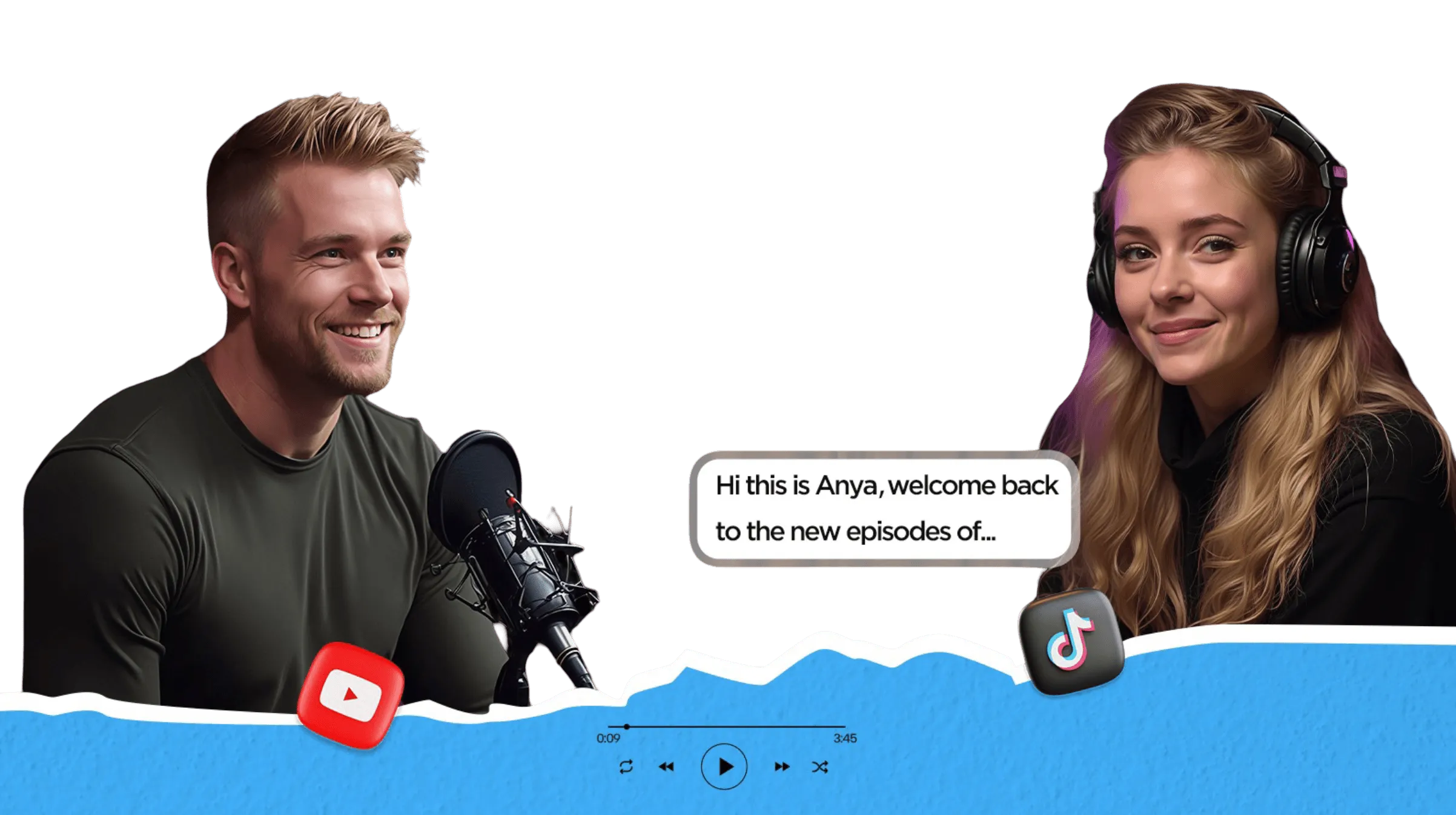 Split screen podcast