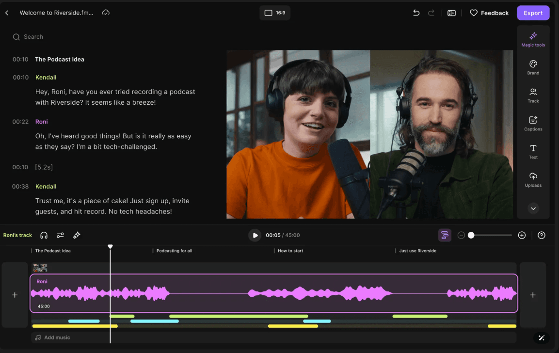 riverside.fm video podcast