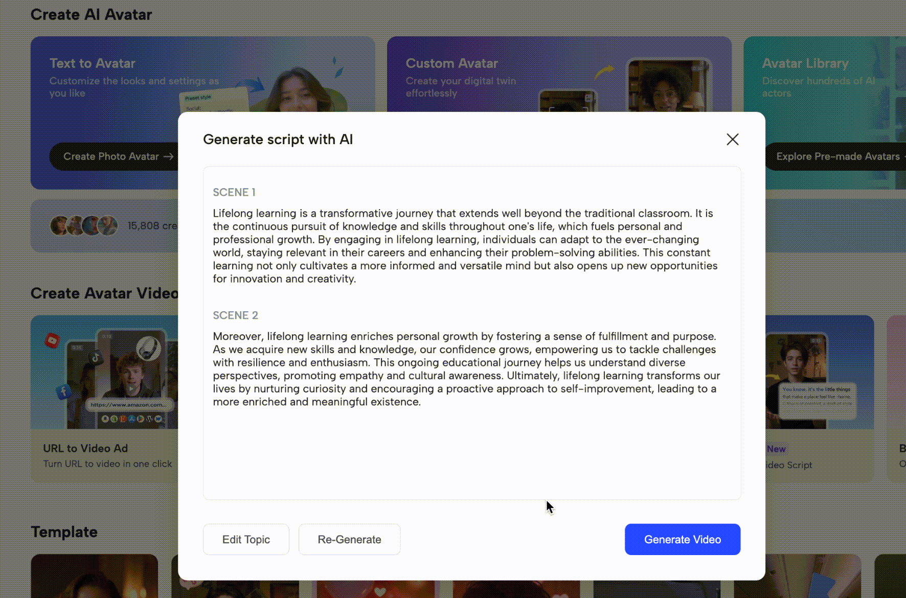 topic-to-video-generate